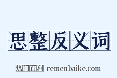 思整反义词是什么意思的图片